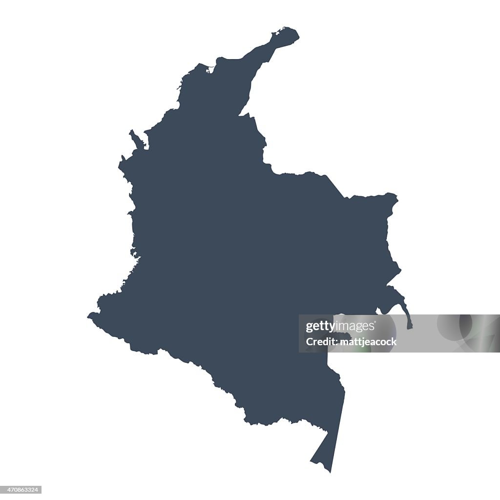 Mapa país de Colombia