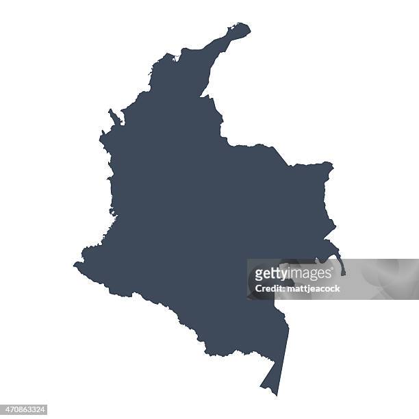 stockillustraties, clipart, cartoons en iconen met colombia country map - colombia
