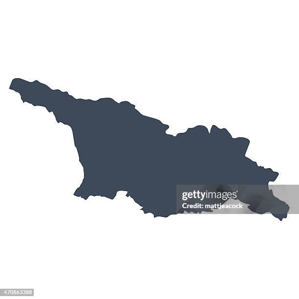 ilustraciones, imágenes clip art, dibujos animados e iconos de stock de mapa del país de georgia - georgia country