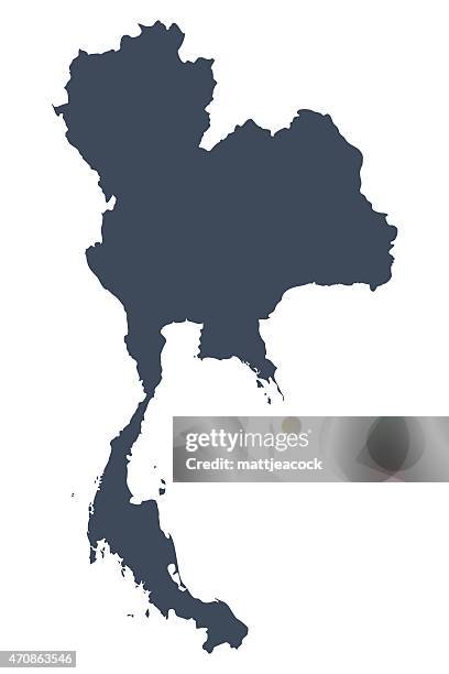 stockillustraties, clipart, cartoons en iconen met thailand country map - thailand