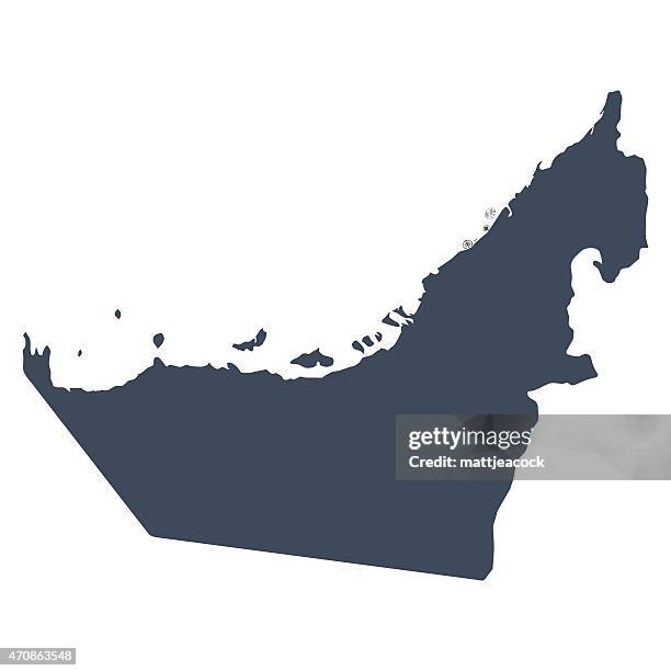 stockillustraties, clipart, cartoons en iconen met uae country map - emirate