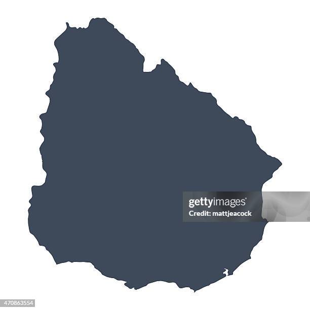 uruguay country map - uruguay stock illustrations