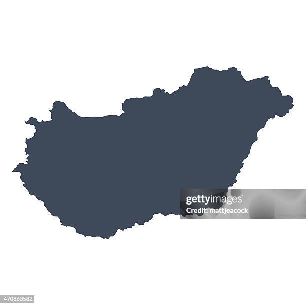 hungary country map - hungary 幅插畫檔、美工圖案、卡通及圖標