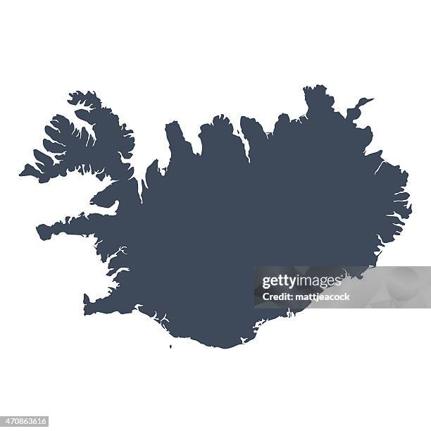 iceland country map - iceland map stock illustrations