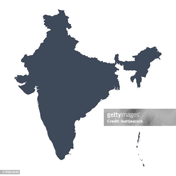 india country map - india stock illustrations