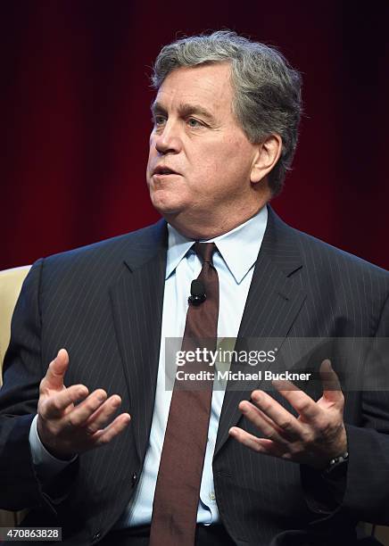 Co-Chairman of Sony Pictures Classics Tom Bernard speaks onstage during CinemaCons final day luncheon and special presentation at Caesars Palace...