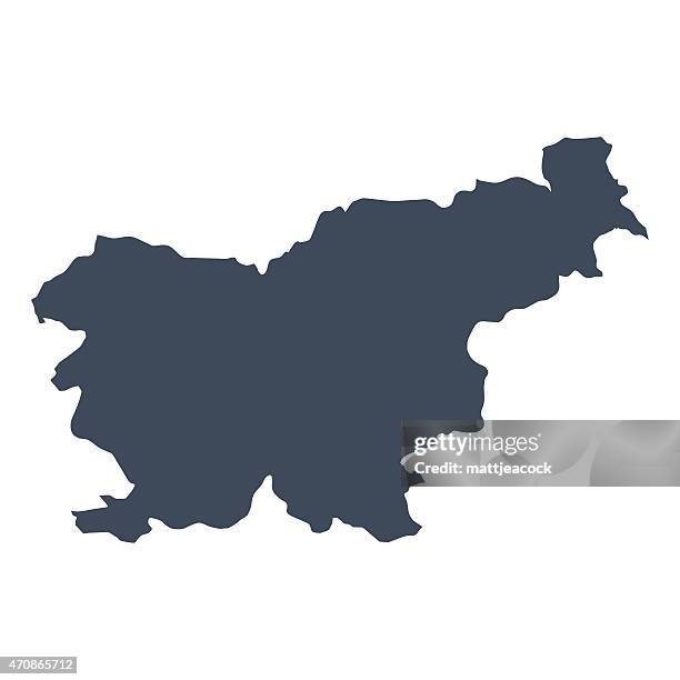 ilustraciones, imágenes clip art, dibujos animados e iconos de stock de mapa país de eslovenia - eslovenia