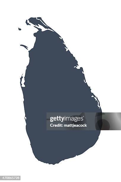 sri lanka country map - sri lanka stock illustrations