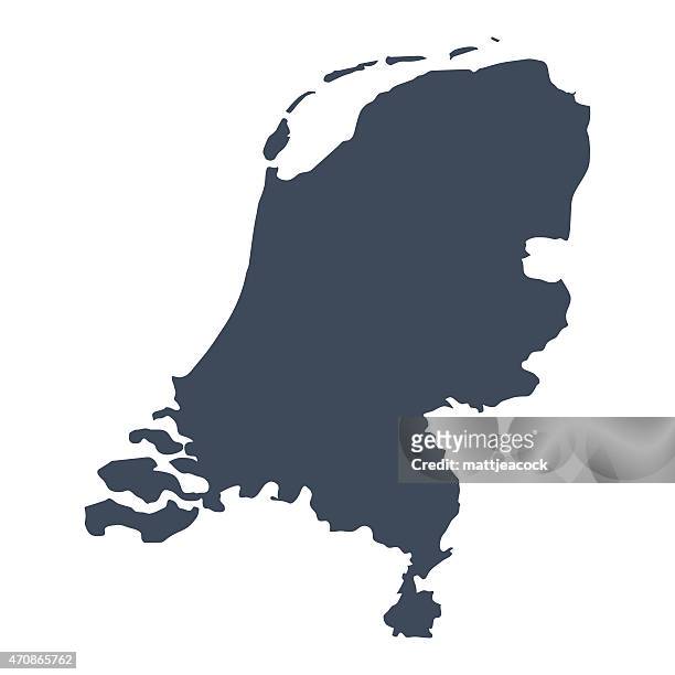 netherlands country map - netherlands stock illustrations