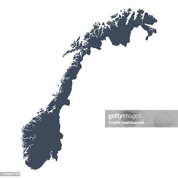 norway country map - maps stock illustrations