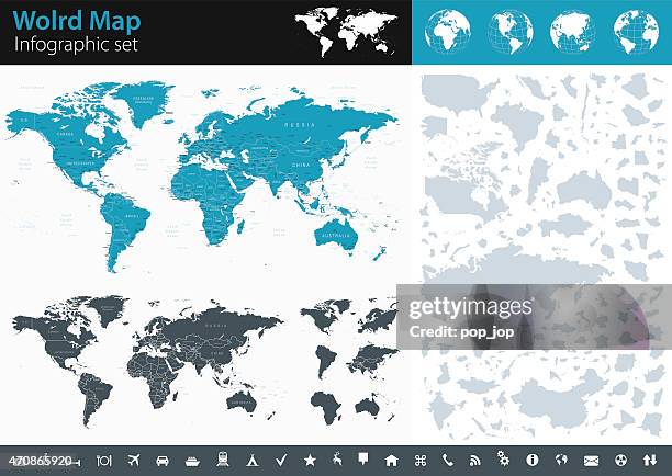 weltkarte-infografik set - hauptstadt stock-grafiken, -clipart, -cartoons und -symbole