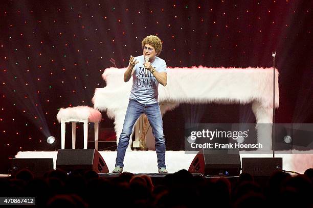 Comedian Atze Schroeder performs live at the O2 World on April 23, 2014 in Berlin, Germany.