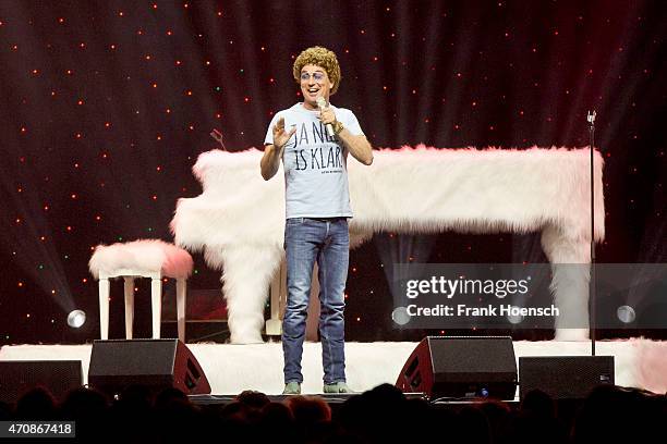 Comedian Atze Schroeder performs live at the O2 World on April 23, 2014 in Berlin, Germany.