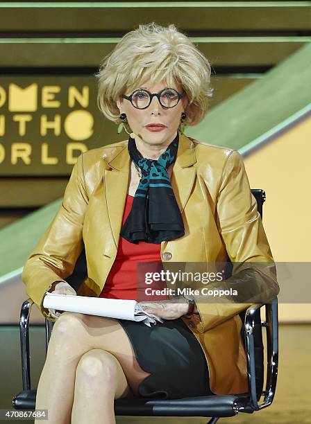 Television journalist Lesley Stahl at the speaks the Women In The World Summit on April 23, 2015 in New York City.
