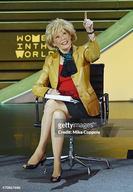 Television journalist Lesley Stahl at the speaks the Women In The World Summit on April 23, 2015 in New York City.