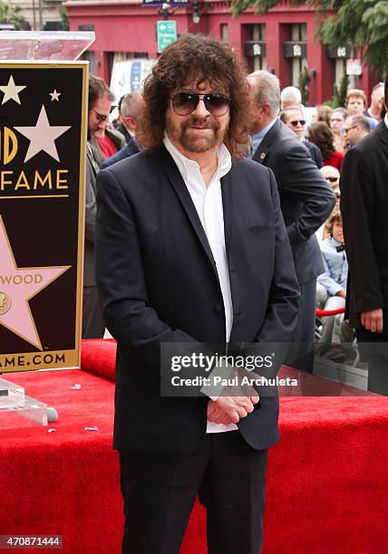 Musician Jeff Lynne is honored with a Star on The Hollywood Walk of Fame on April 23, 2015 in Hollywood, California.