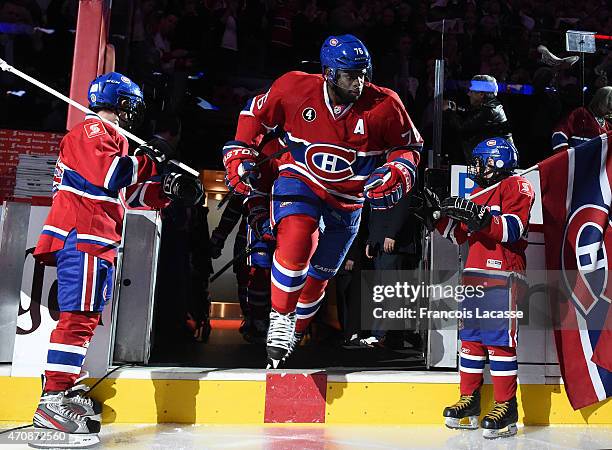 Subban of the Montreal Canadiens takes to the ice before action against the Ottawa Senators in Game One of the Eastern Conference Quarterfinals...