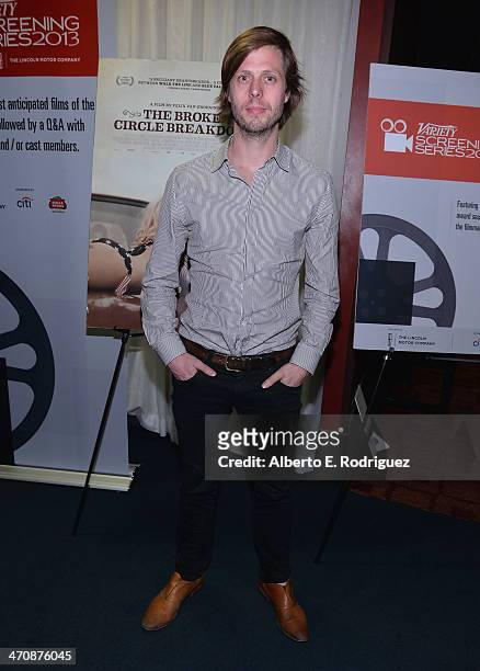 Director Felix Van Groeningen attends the 2013 Variety Screening Series of "The Broken Circle Breakdown" at ArcLight Hollywood on February 20, 2014...