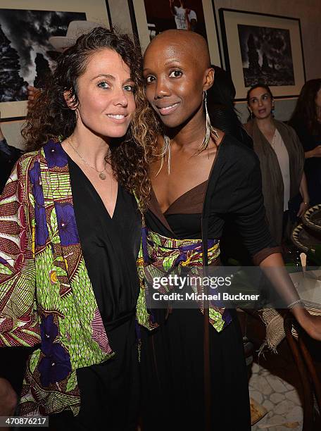 Tara Smith and Tiffany Persons, founder Shine On Sierra Leone, attend the Shine On Sierra Leone's Annual "Light The Night" on February 20, 2014 in...
