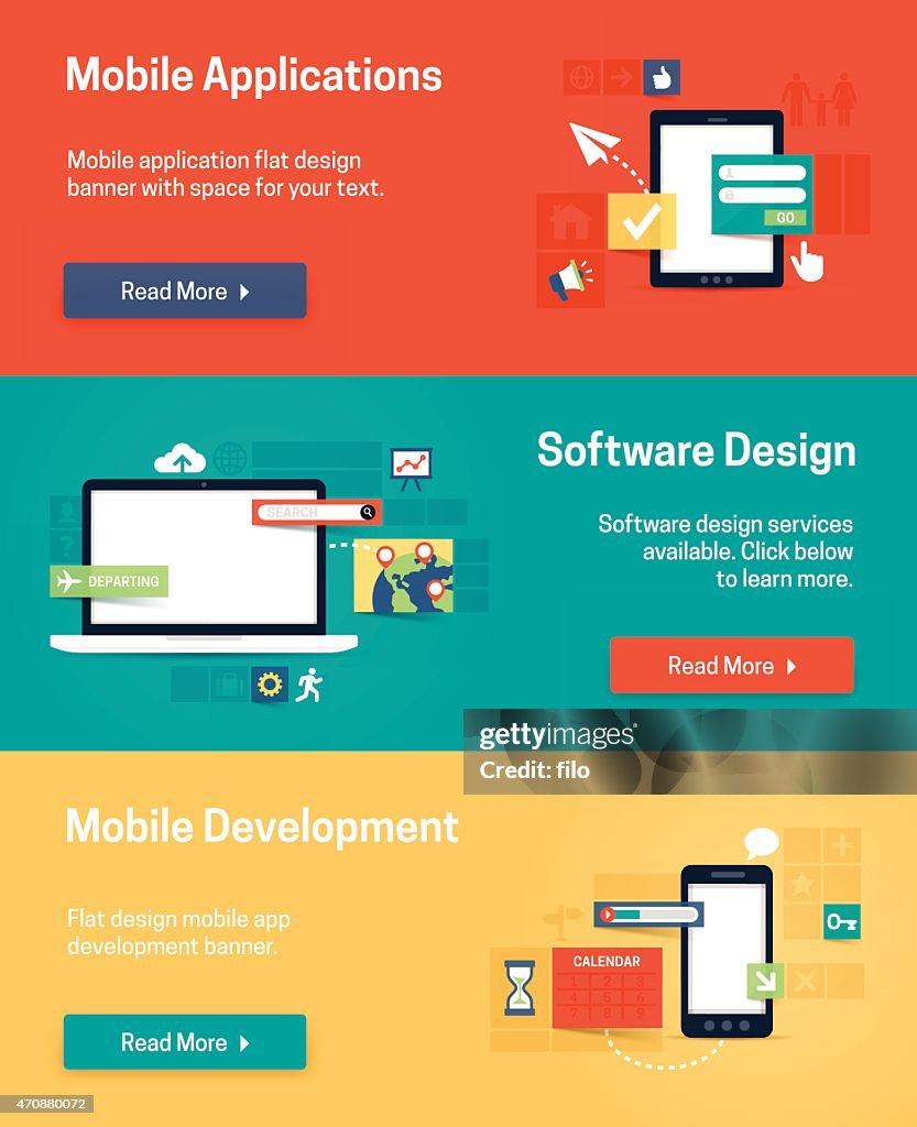Software For App Development Mobile And Software App Design And Development High-Res Vector Graphic ...