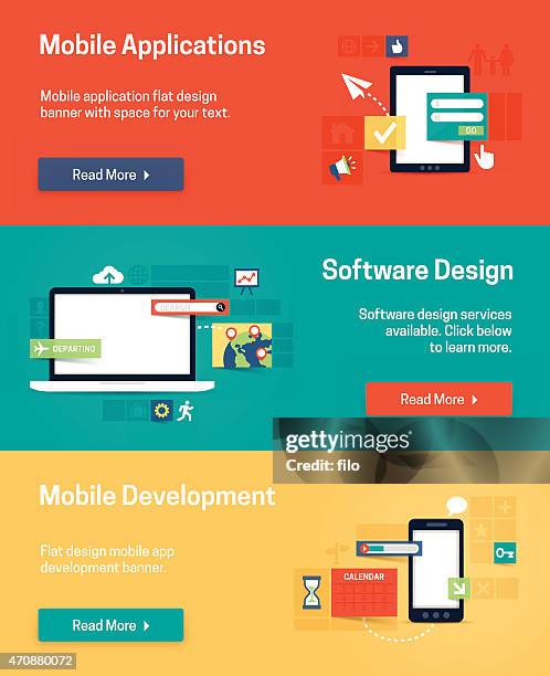 Mobile And Software App Design And Development High-Res Vector Graphic ...