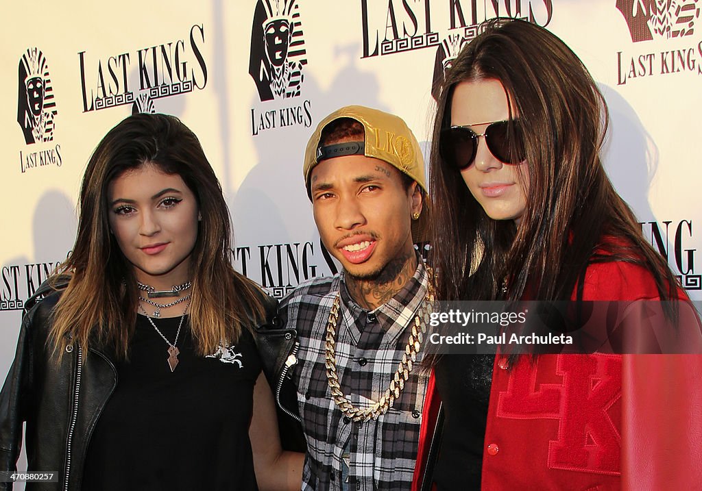Kylie Jenner, Tyga and Kendall Jenner attend the press preview at