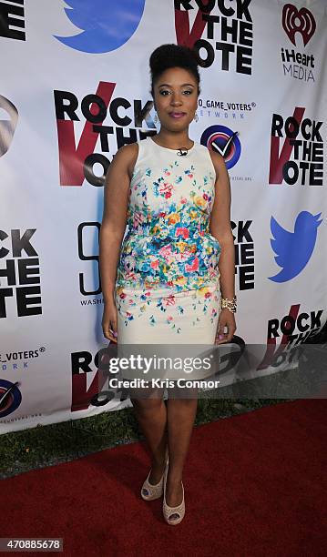 Author Akilah Hughes attends Rock The Vote Annual WHCD Weekend Kick-Off Event presented by Fusion and Twitter on April 23, 2015 in Washington, DC.