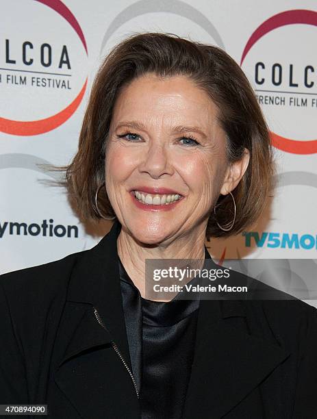 Actress Annette Bening arrives at the COLCOA French Film Festival Premiere Of "The Search" at Directors Guild Of America on April 23, 2015 in Los...