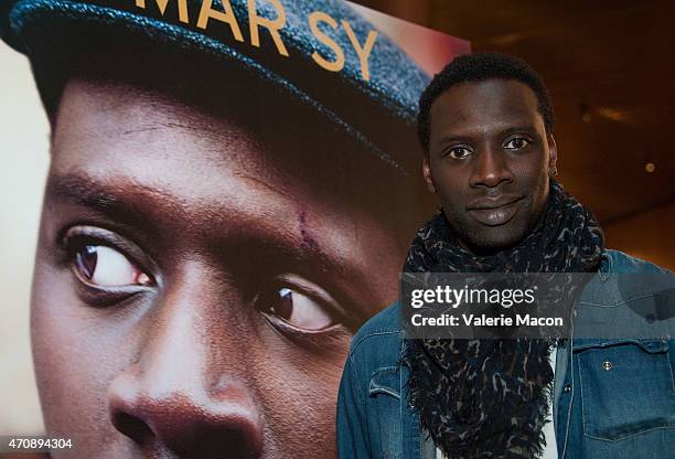 Actor Omar Sy arrives at the COLCOA French Film Festival at Directors Guild Of America on April 23, 2015 in Los Angeles, California.