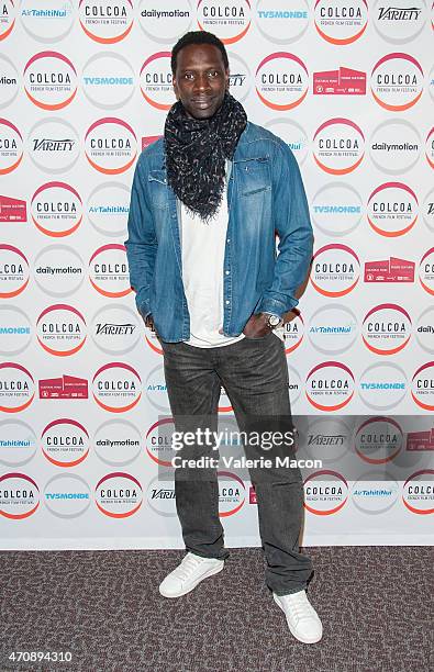 Actor Omar Sy arrives at the COLCOA French Film Festival at Directors Guild Of America on April 23, 2015 in Los Angeles, California.