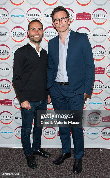 Designer Jonathan Sayada and director Michel Hazanavicius arrive at the City Of Lights, City Of Angels Premiere Of "The Search" at Directors Guild Of...