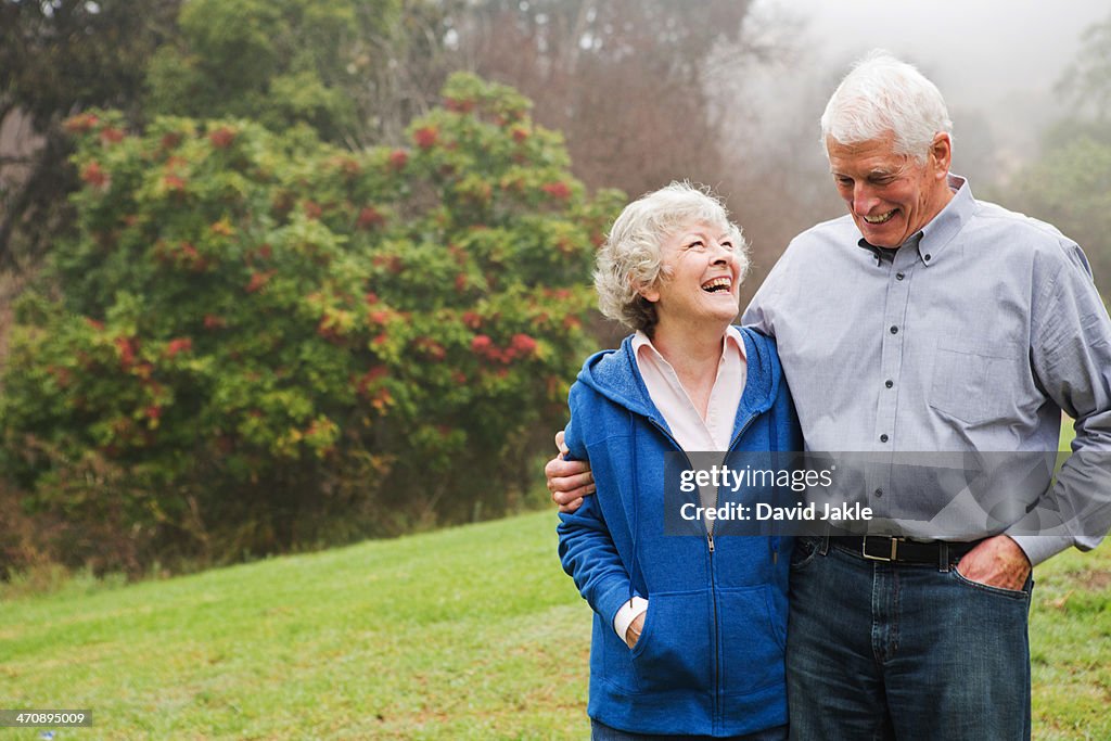 Husband and wife enjoying day out
