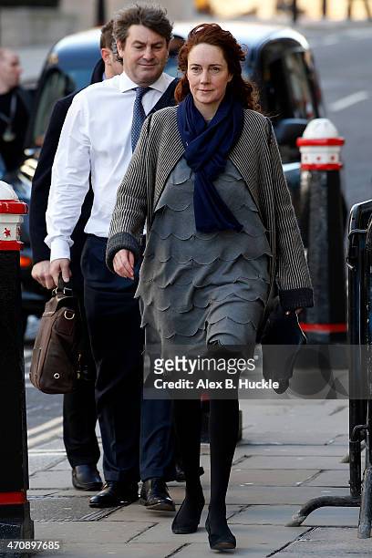Rebekah Brooks arrives at the Old Bailey for the phone-hacking trial on February 21, 2014 in London, England.