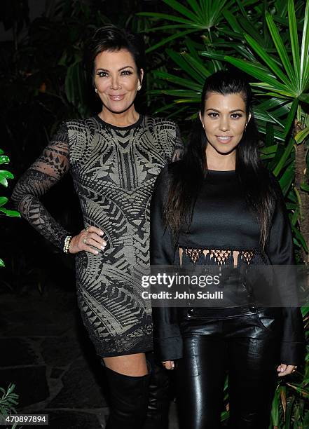 Personalities Kris Jenner and Kourtney Kardashian attend Opening Ceremony and Calvin Klein Jeans' celebration launch of the #mycalvins Denim Series...