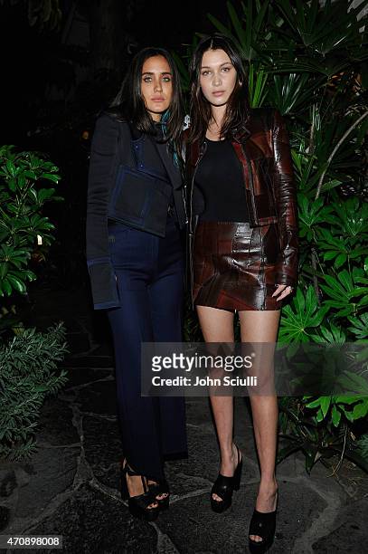 Singer Jesse Jo Stark and Bella Hadid attend Opening Ceremony and Calvin Klein Jeans' celebration launch of the #mycalvins Denim Series with special...