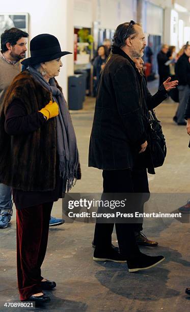 Miguel Bose and Lucia Bose attend the opening of the International Contemporary Art Fair ARCO 2014 at Ifema on February 20, 2014 in Madrid, Spain.