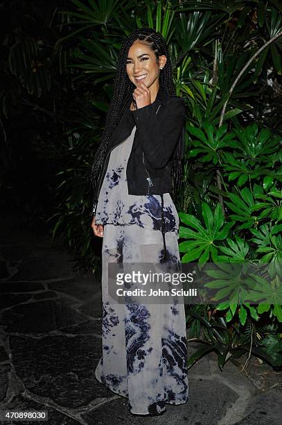 Singer Jhene Aiko attends Opening Ceremony and Calvin Klein Jeans' celebration launch of the #mycalvins Denim Series with special guest Kendall...