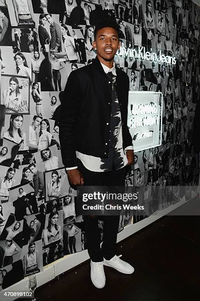 Player Nick Young attends Opening Ceremony and Calvin Klein Jeans' celebration launch of the #mycalvins Denim Series with special guest Kendall...