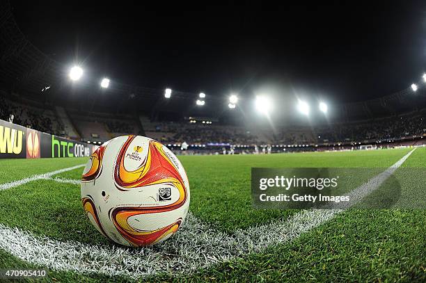General view of the stadium ahead before the UEFA Europa League quarter-final second leg match between SSC Napoli and VfL Wolfsburg at Stadio San...