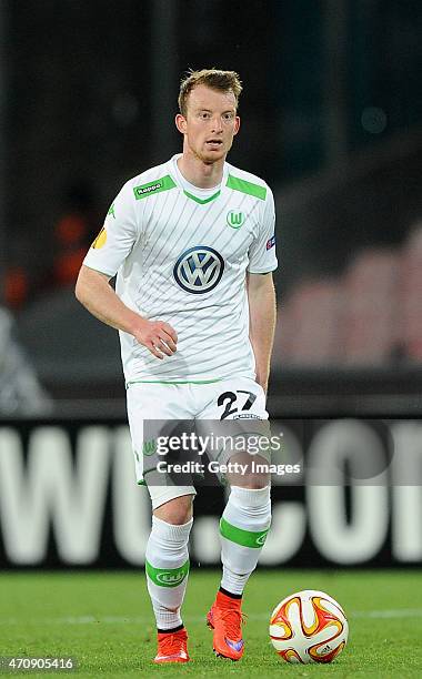 Maximilian Arnold of Wolfsburg i in action during the UEFA Europa League quarter-final second leg match between SSC Napoli and VfL Wolfsburg on April...