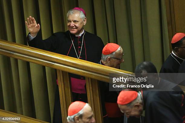 German archbishop and cardinal designate Gerhard Ludwig Muller attends the morning session of Extraordinary Consistory on the themes of Family at the...