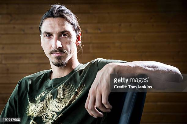 Zlatan Ibrahimovic of PSG and Sweden poses for a portrait at the Paris St Germain training centre in St Germin-en-Laye near Paris on October 3, 2014...