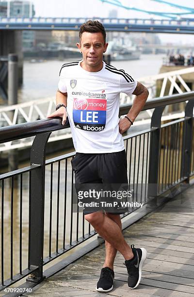 Lee Hendrie attends the photocall for the Celebrity Runners at Tower Hotel ahead of Sunday's London Marathon on April 24, 2015 in London, England.
