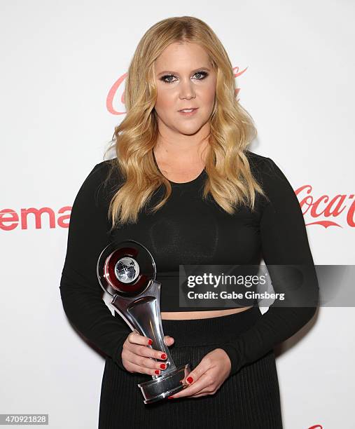 Actress/comedian Amy Schumer, winner of CinemaCon's Breakthrough Performer of the Year award, attends the 2015 Big Screen Achievement Awards during...