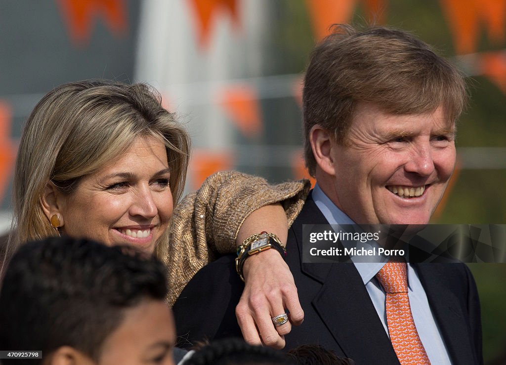 King Willem-Alexander and Queen Maxima Of The Netherlands Attend King's Day Games