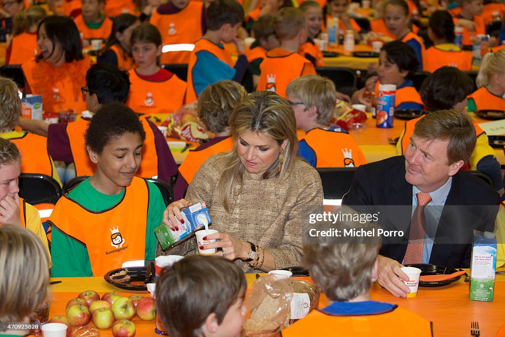 King Willem-Alexander and Queen Maxima Of The Netherlands Attend King's Day Games