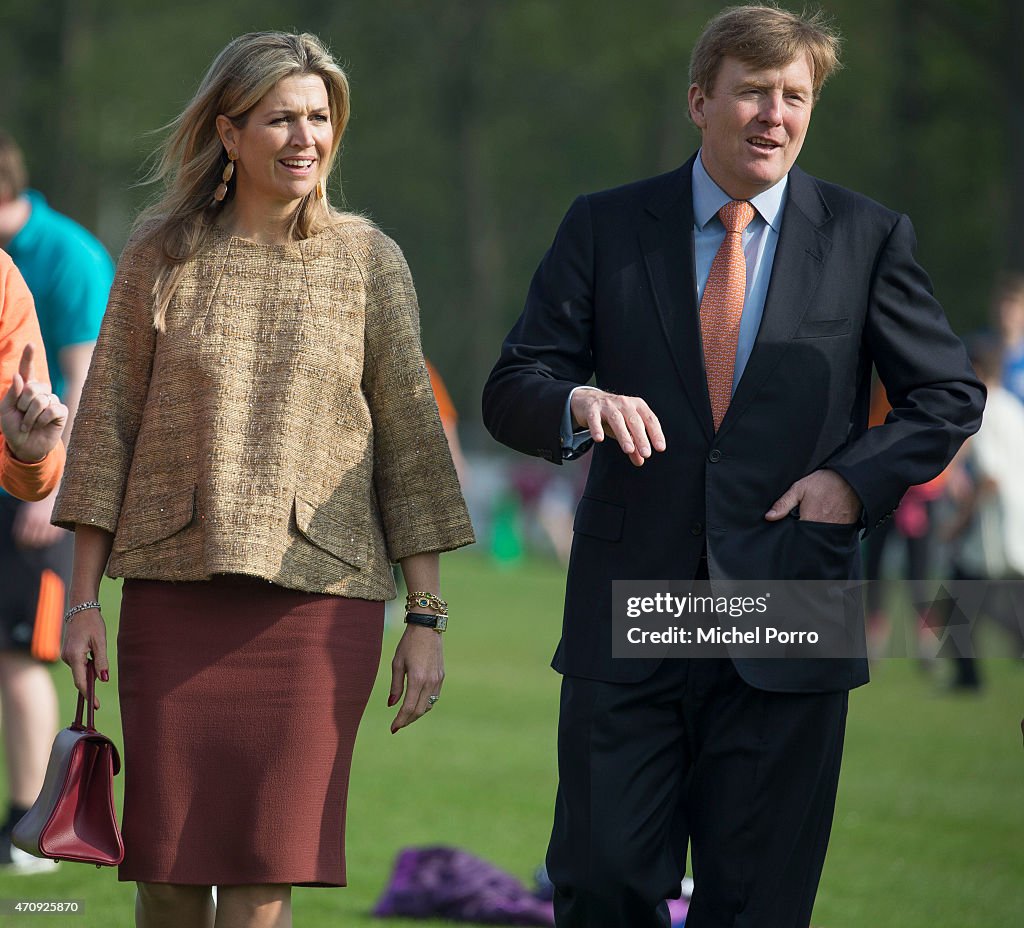 King Willem-Alexander and Queen Maxima Of The Netherlands Attend King's Day Games