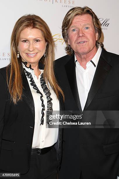 Singer Peter Noone and wife Mireille Strasser Noone arrive at the 21st ELLA Awards at The Beverly Hilton Hotel on February 20, 2014 in Beverly Hills,...