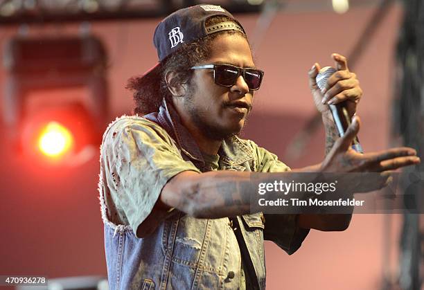 Ab-Soul performs during the 2015 Coachella Valley Music And Arts Festival at The Empire Polo Club on April 17, 2015 in Indio, California.