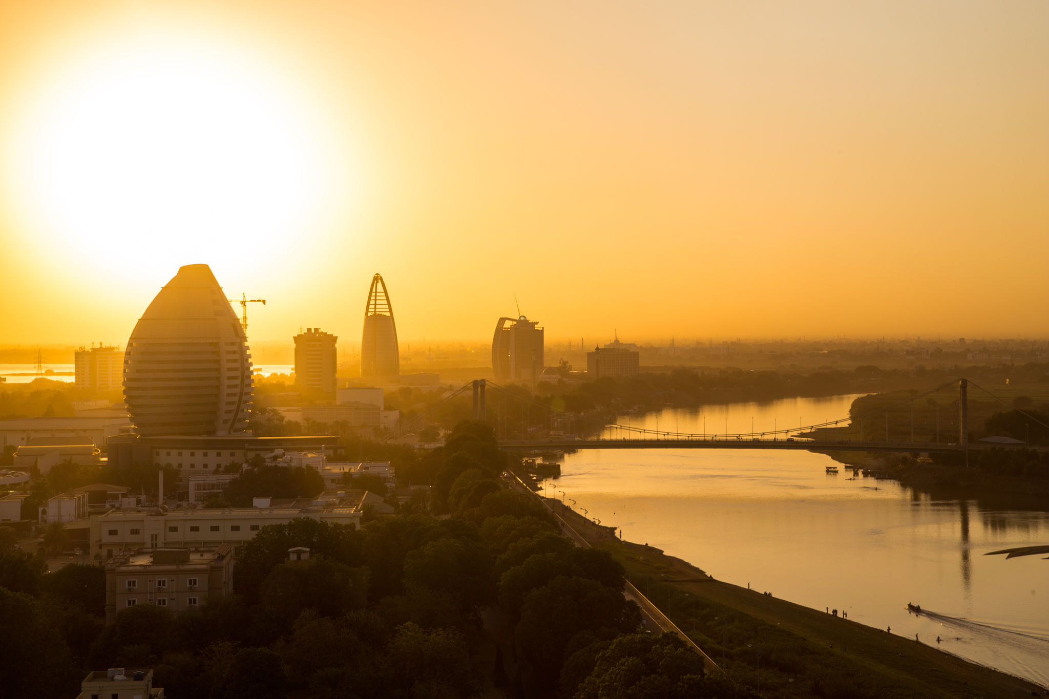 Sunset view of Khartoum, Sudan Sunset view of Khartoum, Sudan